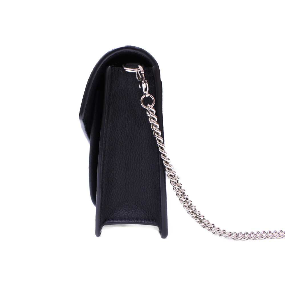 Louis Vuitton Chain Me Lock Calfskin Bag Noir Pochette Black